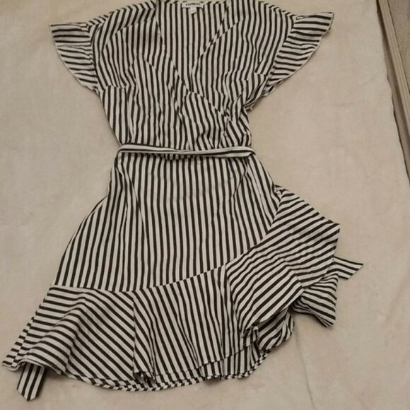Express Black and White Striped Mini Dress - Picture 12 of 12